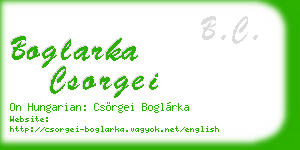 boglarka csorgei business card