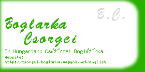 boglarka csorgei business card